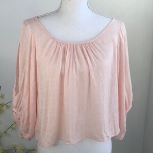 Mustard Seed pink open back blouse